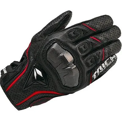 RS Taichi RST390 Mens Perforated Leather Motorcycle Mesh Gloves Black Red White • $20.60