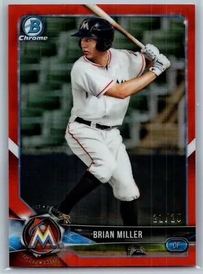 Brian Miller 2018 Bowman Chrome Prospects Orange Refractor 21/25 #BCP60 Miami • $5.49