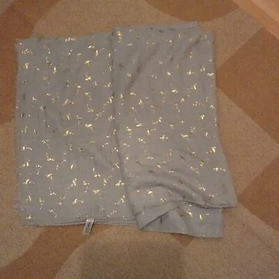 £5 • Buy Pale Grey Scarf With Gold Flamingo Details