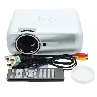 Mini Projector Multimedia LED TV VGA HDMI USB Home Theater Remote Bundle White • $79.95