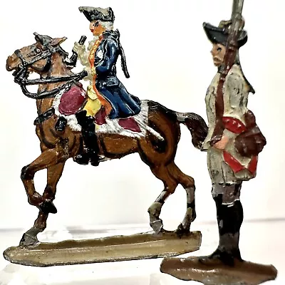 Zinnfiguren Revolutionary War Colonial Army Soldiers Flat Military Miniatures • $17.45