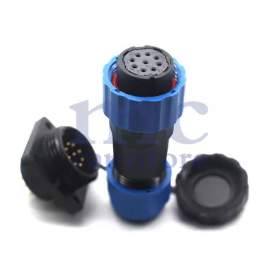 SD20 8 Pin IP67 Waterproof Connector Plug SocketLED Aviation Cable Connector 5A • $4.97