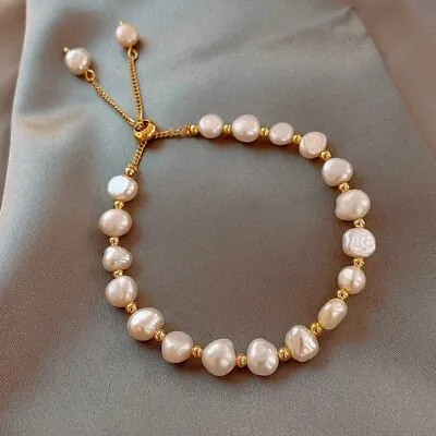 £3.41 • Buy Fashion Charm Pearl Bracelet Adjustable Bangle Women Wedding Party Jewelry Gift