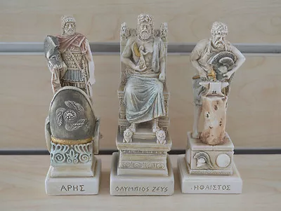 Zeus Ares Hephaestus Sculpture Set Artifacts • $88