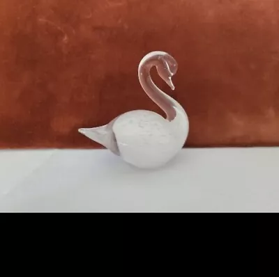 Vtg Marcolin Art Crystal Glass Paperweight Swan Figurine Statue Hand Made Sweden • $13.85