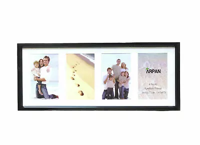 4 Multi Aperture Black Or White Photo Frame 4 X 6  Ideal For Home & For Gift • £11.49