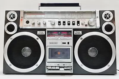 Vintage Toshiba BomBeat 40 Boombox 🌈RARE🌈 Iconic Cassette Ghetto-Blaster • $1650