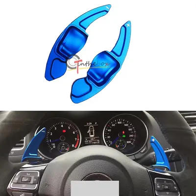 Aluminum Blue Steering Wheel DSG Paddle Extension For VW Golf Jetta GTI MK5 MK6 • $24.99