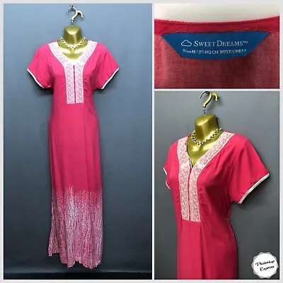 Sweet Dreams Long Blush Pink & White Laced Abaya Dress Medium • £7.95