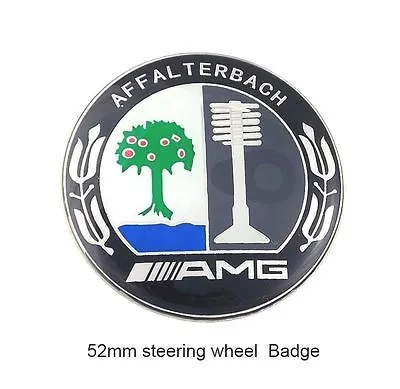 NEW A.M.G STEERING WHEEL BADGE 2.0inch/52mm Emblem Decal W/ Sticker • $13.99