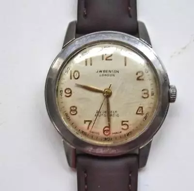 Gent's Vintage J W BENSON Swiss Made 25 Jewelled Automatic Watch • £2.20