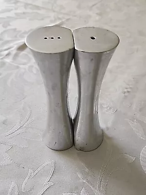 Vintage Nambe 6086 Hug Kissing Modern Salt Pepper Shakers Karim Rashid 1995 • $10