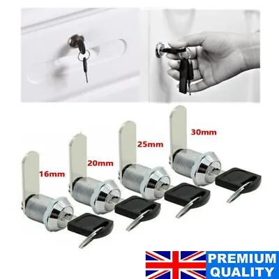 Replacement Lock Camlock Furniture Mail Box All Sizes Cabinet Drawers Lockers • £3.39