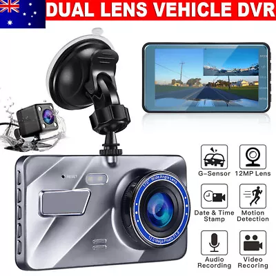 1080P Car Dash Camera Front Rear View DVR Video Recorder Night Vision G-sensor • $30.45