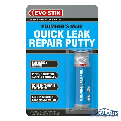 £6.49 • Buy Evo-Stik Plumbers Mait Quick Leak Repair Putty 50g