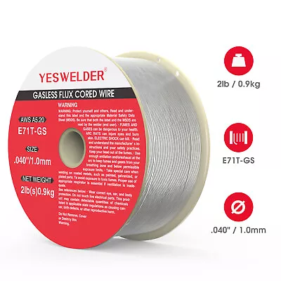 Flux Core Gasless MIG Welding Wire Mild Steel E71T-GS 1.0mm 0.9kg Spool • £14.39