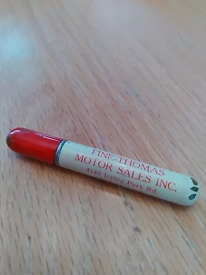 Vintage Pencil Bullet Cigarette Lighter Chicago CAR DEALER Fine-Thomas Motors • $7.95