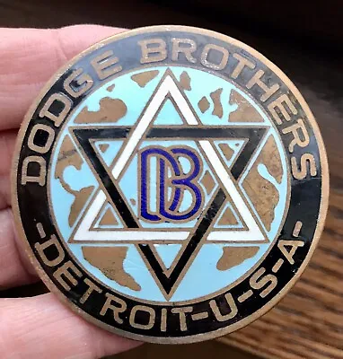Original 1917 DODGE BROTHERS Radiator Grille Enamel Emblem Badge Ornament EXC! • $109.99