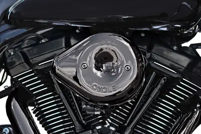 S&S Stealth Teardrop Lava Chrome Air Cleaner Kit 2017-23 Harley Touring Softail • $332.95