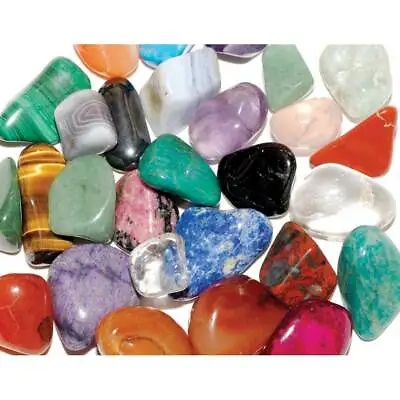 £7.65 • Buy 15 Astd Best Mix Healing Crystals Tumble Stones 17-30mm Chakra Gemstone 50p Each