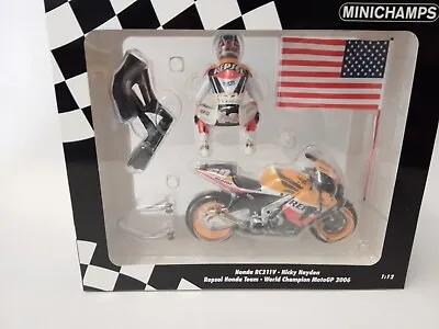 MINICHAMPS Honda RC211V Nicky Hayden Motogp World Champion 2006 1/12 122061169 • $259.41