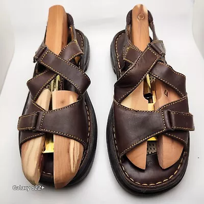 MEN'S BORN SANDALS W8886 Brown SZ 10M/W Handcrafted Footwear Cushioned Sole • $35