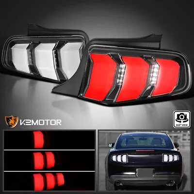 Black Fits 2010-2012 Ford Mustang LED Tube Sequential Signal Tail Lights Lamps • $269.38