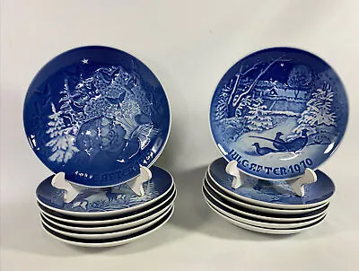 B & G Copenhagen Porcelain Christmas Plates Lot Of 12 From 1970-1981 “Mint” • $95