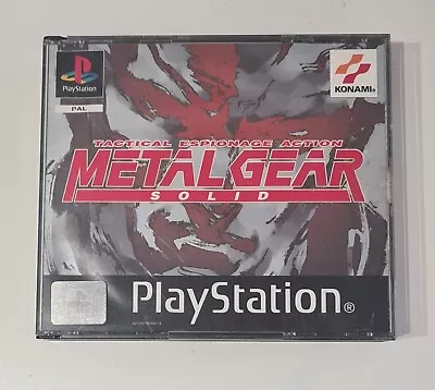 PS1 Metal Gear Solid ✔ Tactical Espionage Black Label Rare 2 Discs UK PAL  • £28.99