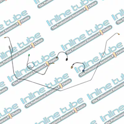 1969 Camaro 69 Nova Manual Drum 4Pc Front Brake Lines Set Kit Tubes Hoses Oem • $60.50