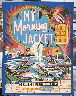 OFFICIAL My Morning Jacket Poster St. Augustine FL June 15 2023 MMJ AP SIGNED #d • $79.99