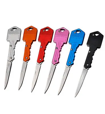 Portable Outdoor Survival Pocket Key Shape Mini Key Chain Knife Camping • $4.17