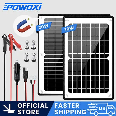 POWOXI Solar Panel Kit 12V 20W Magnetic + MPPT Charge Controller Battery Charger • $48.23