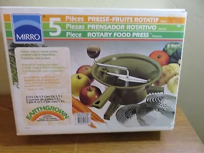 Vintage MIRROR ROTARY FOOD PRESS MILL 5 PIECES ORIGINAL BOX • $25.49