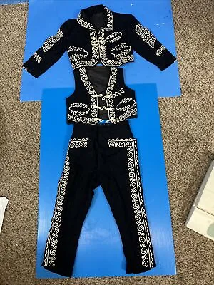 Vtg CHILD'S MATADOR BULL FIGHTER OUTFIT SUIT 3 PIECE WOOL. Nice • $40