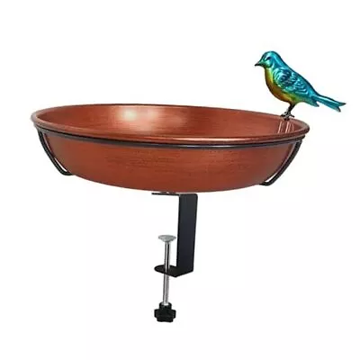 Deck Bird Bath For Outdoors 11  Copper Metal Birdbath Bowl With Antique Copper • $45.44