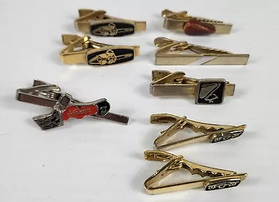 8 X Vintage Tie Clips Incl Sunbeam Ram Pelican And Chainsaw Free Post In Aust. • $59.95