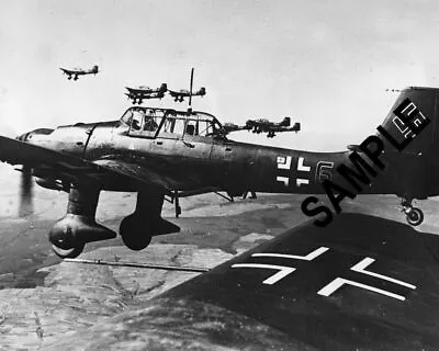 Formation OF German Stuka Dive Bombers World War II 8x10 Picture Celebrity Print • $3.99