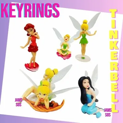 Tinkerbell Fairy Princess Action Miniature Figure Doll Toys KEYRING KEYCHAIN • £7.49