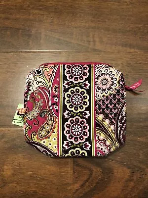 Vera Bradley VERY BERRY PAISLEY LARGE COSMETIC Travel Zippered Makeup Case NWT • $29.50