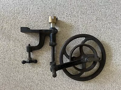 F Lorch Watchmakers Lathe Hand Crank Fly Wheel And Bench Clamp • £200