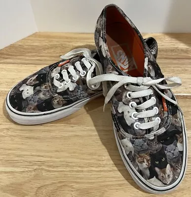 Vans X ASPCA Cat Kitten Sneakers Men 7.5 - Women 9 Tennis Shoes See Pics  • $29.93