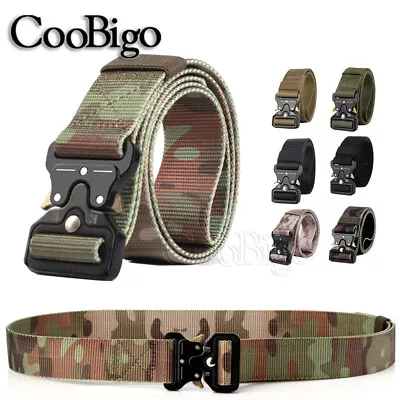 1X Nylon Tactical Belt Military Waistband With Quick Release Buckle For Camping • $19.99