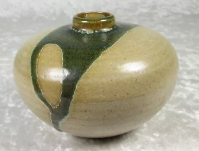 Toyo Pottery Vase Pot Drip Glaze Vintage Mid Century Modern Labeled 4-1/2 Inch • $85