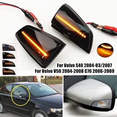 2Pcs LED Dynamic Turn Signal Light Side Mirror Indicator For Volvo S40 V50 C70 • $28.33