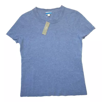 NWT J.Crew Relaxed Short-sleeve Cashmere T-shirt In Heather Blue Sweater S • $72