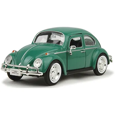 1966 Volkswagen (VW) Classic Beetle 1/24 Scale Diecast Model By Motormax - Green • $34.99