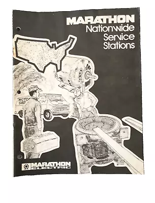 Marathon Service Station Locator Booklet Brochure Manual Electric Motors Vintage • $15.29