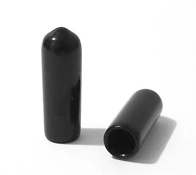 0.250  1/4  Black Vinyl Rubber Flexible Round Tube Tubing Pipe End Cover Caps • $8.48