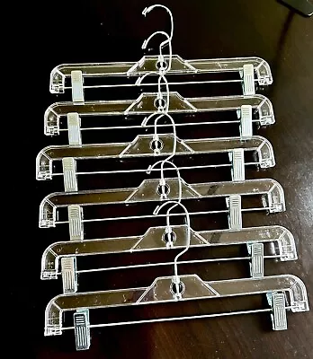 36 Pack- 14” Clear Nordstrom Skirt Pant Clothes Hangers Padded Metal Clips • $25